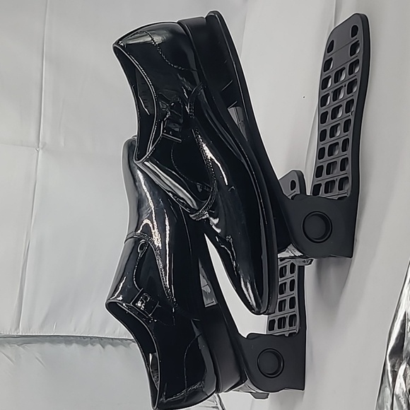 NWOT Aldo Single Monk Strap Black Patent Dress Shoes - Picture 1 of 8